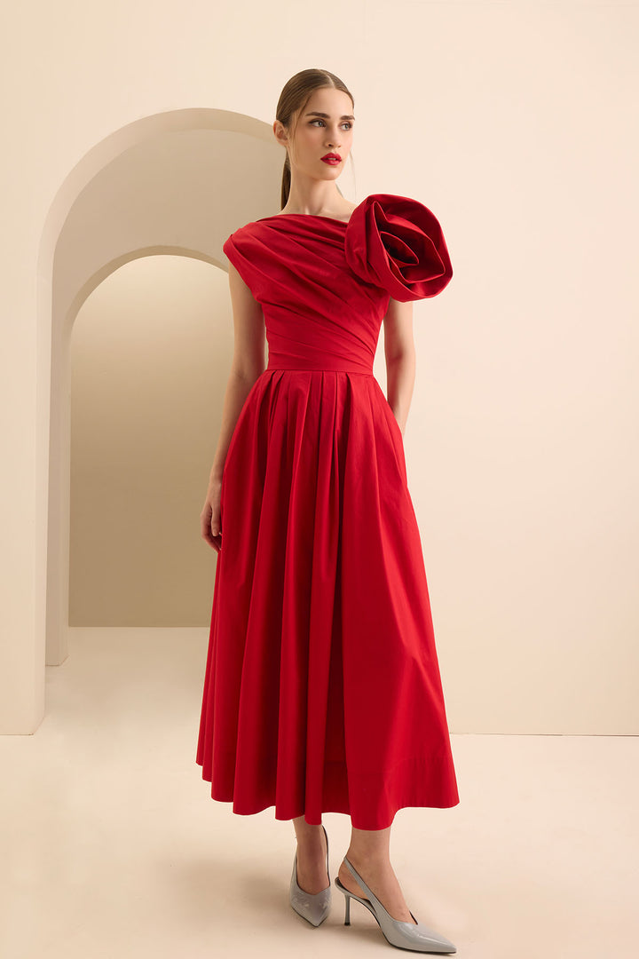 SCULPTED FLOWER MIDI