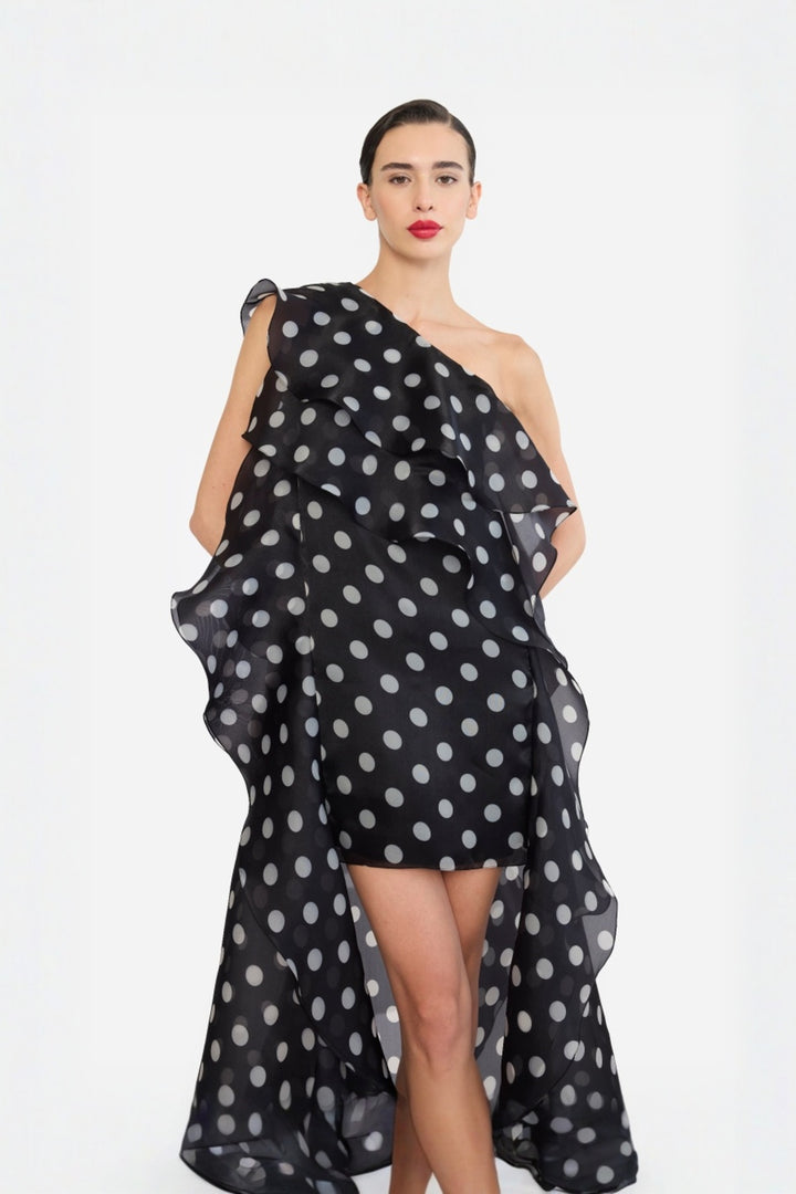 ONE SHOULLDER SHIFT DRESS