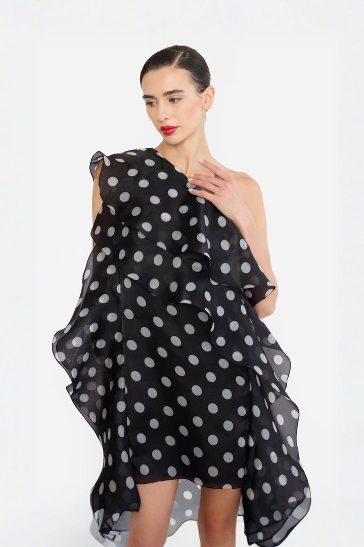 ONE SHOULLDER SHIFT DRESS