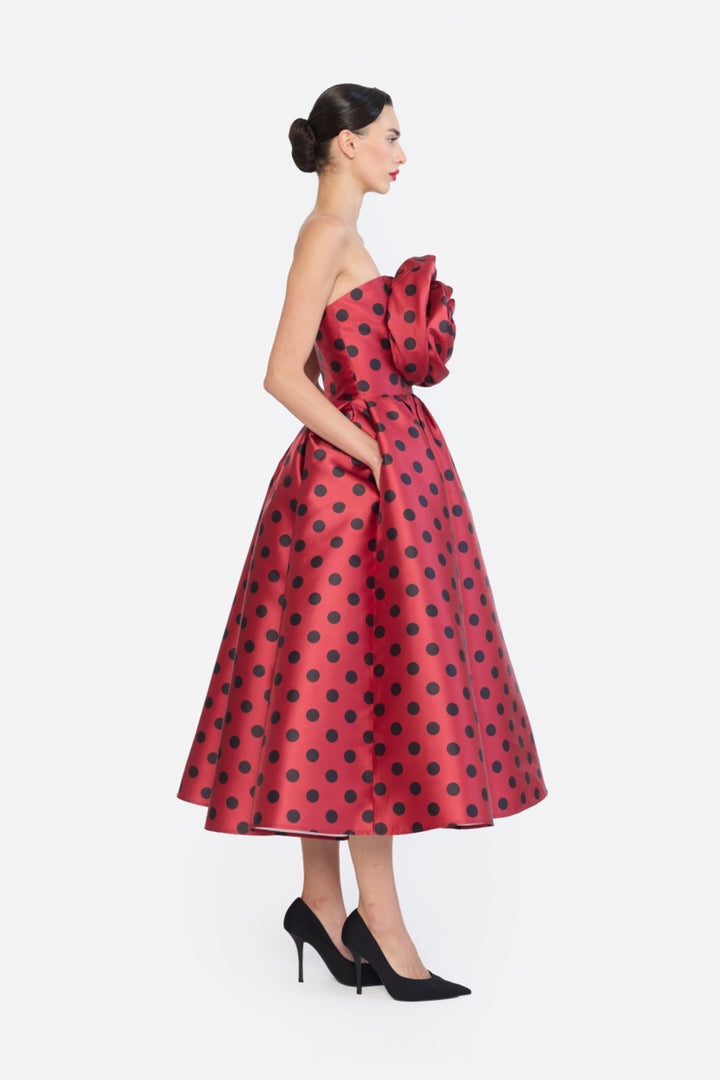 ROSE CORSETED MIDI