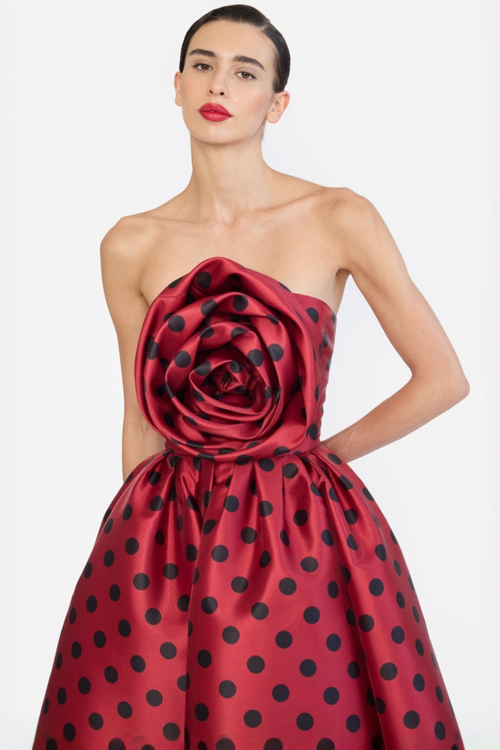 ROSE CORSETED MIDI