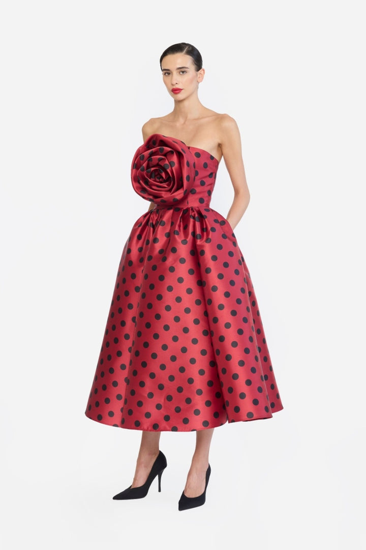 ROSE CORSETED MIDI