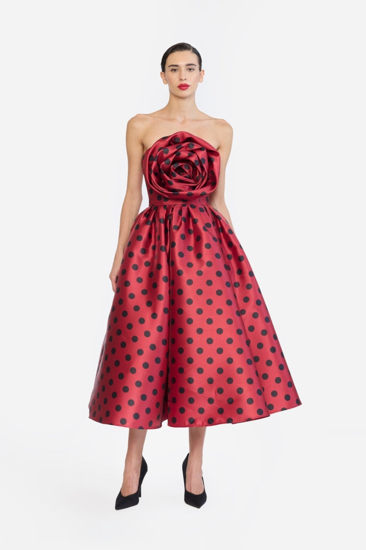 ROSE CORSETED MIDI