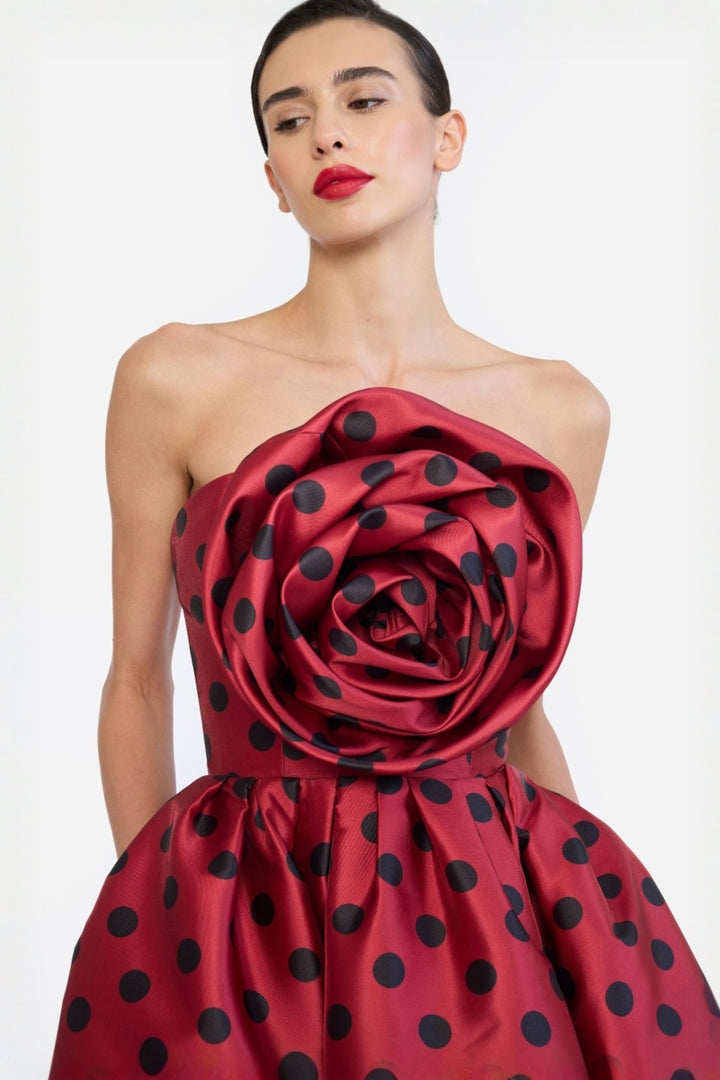 ROSE CORSETED MIDI