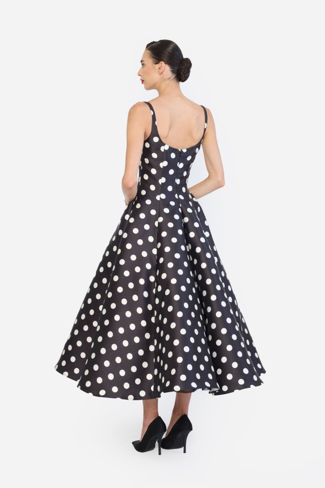 PANELLED FLARED MIDI