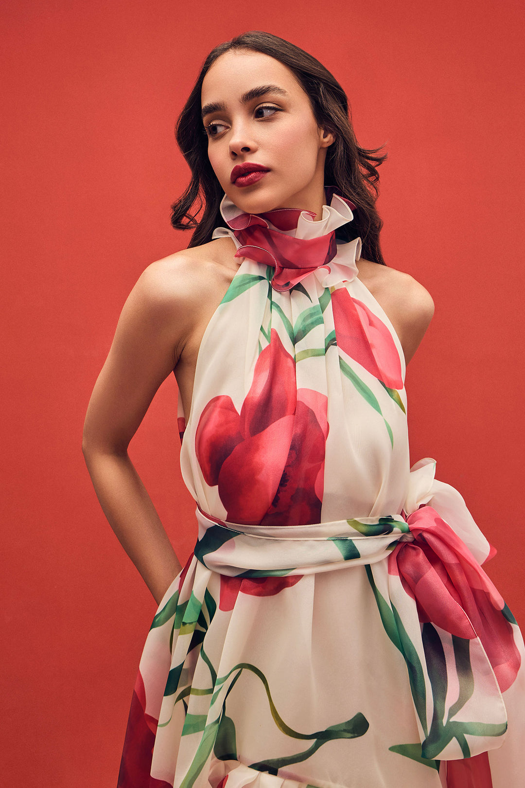HALTER NECK TRAPEZE DRESS Gauri and Nainika HALTER NECK TRAPEZE DRESS Gauri and Nainika