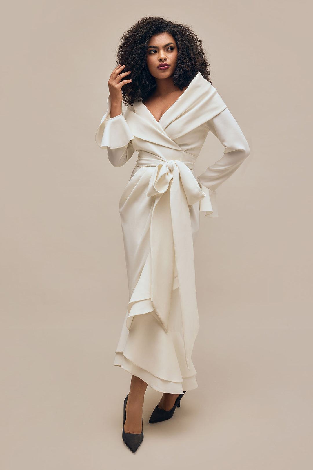 collared wrap dress Linen with Shawl Collar and Pockets, Midi Length, Boho Clothes Warm ironing if needed When choosing the right size please check your body measurements in our SIZING section. Zara Buttoned Wrap Dress Fuchsia