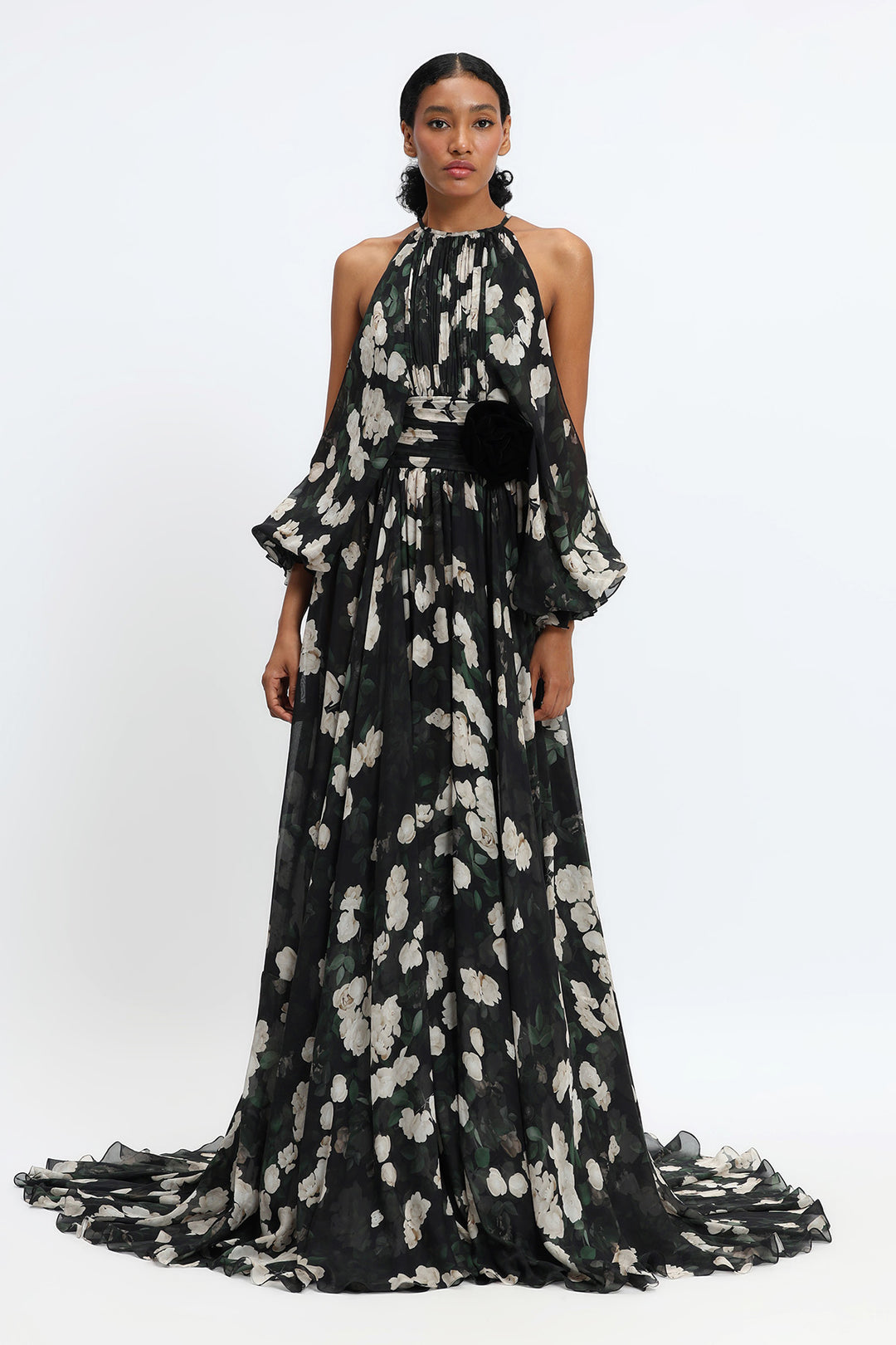 CHIFFON HALTER NECK GOWN Gauri and Nainika CHIFFON HALTER NECK GOWN Gauri and Nainika