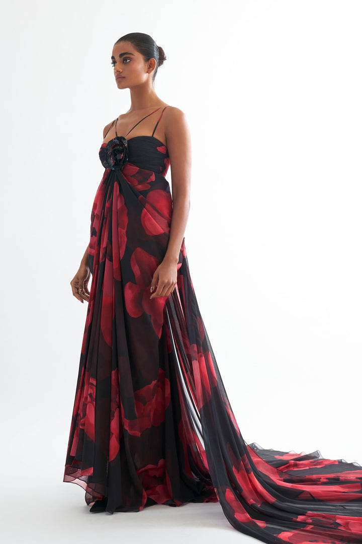 Empire cut Draped gown