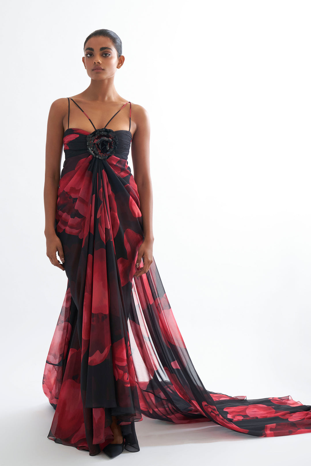 Empire cut Draped gown