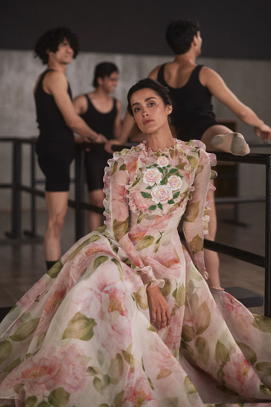 Pink Indian Rose Angrakha