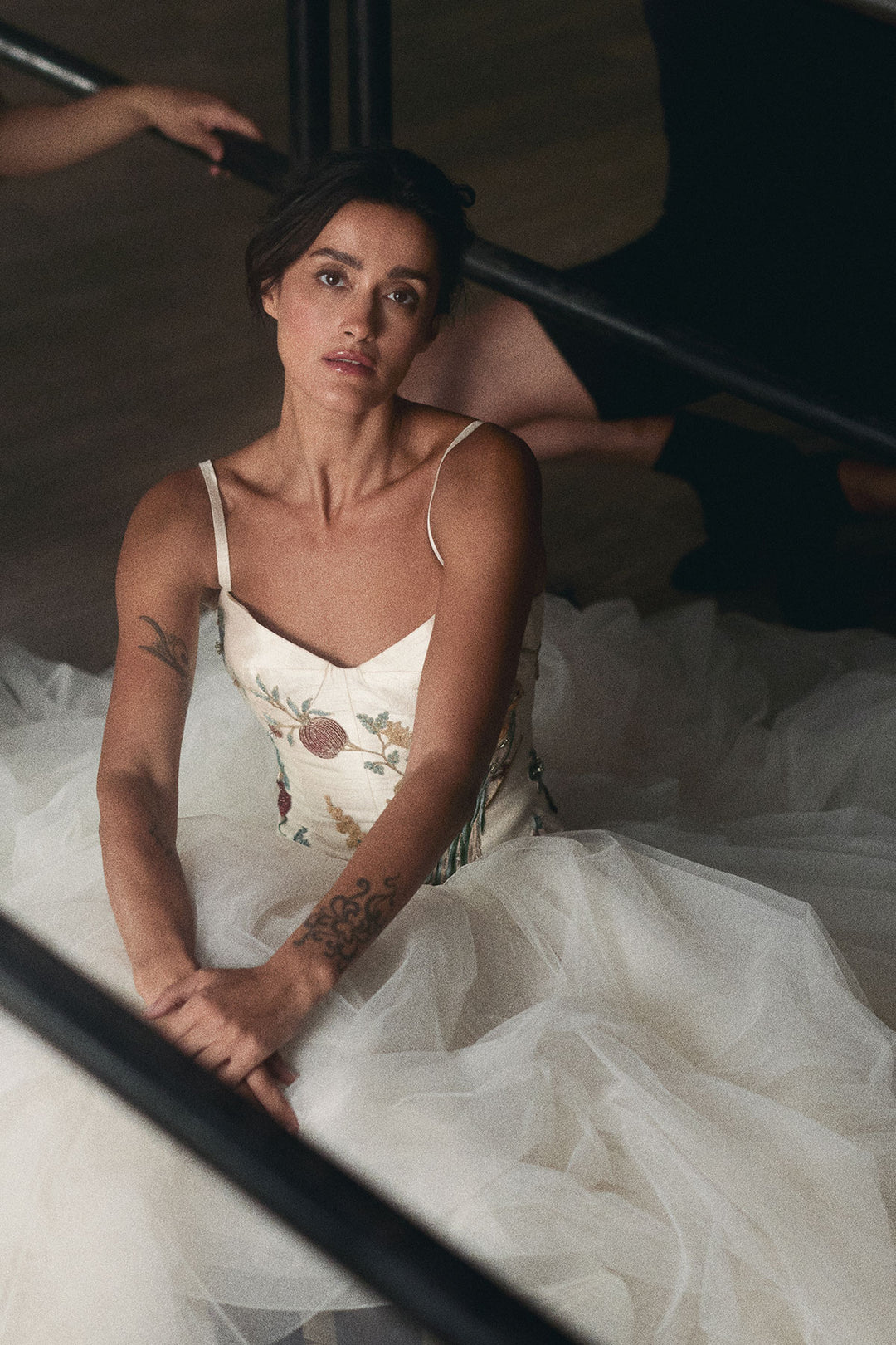 Ivory Chinoiserie Corset  And Skirt