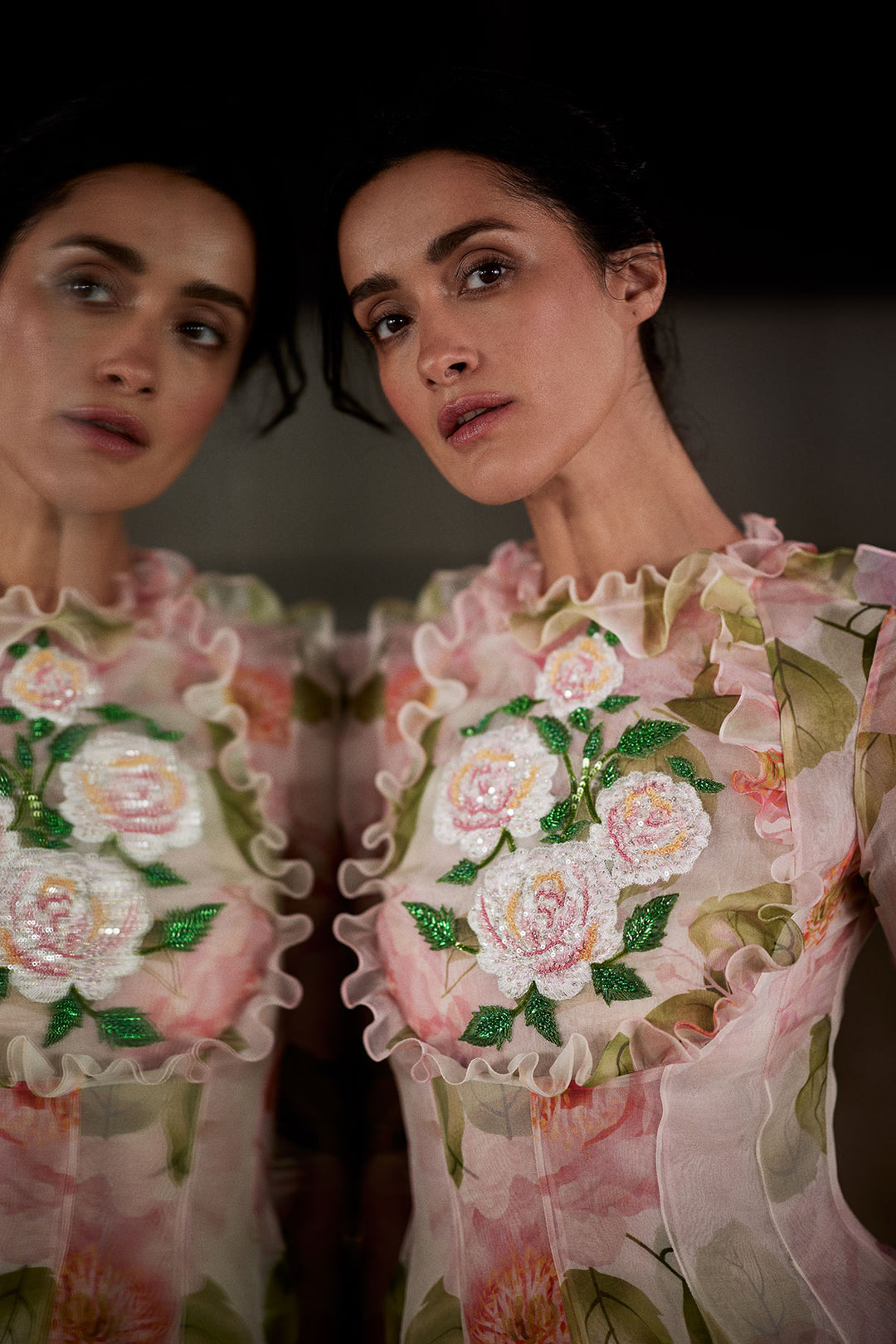 Pink Indian Rose Angrakha