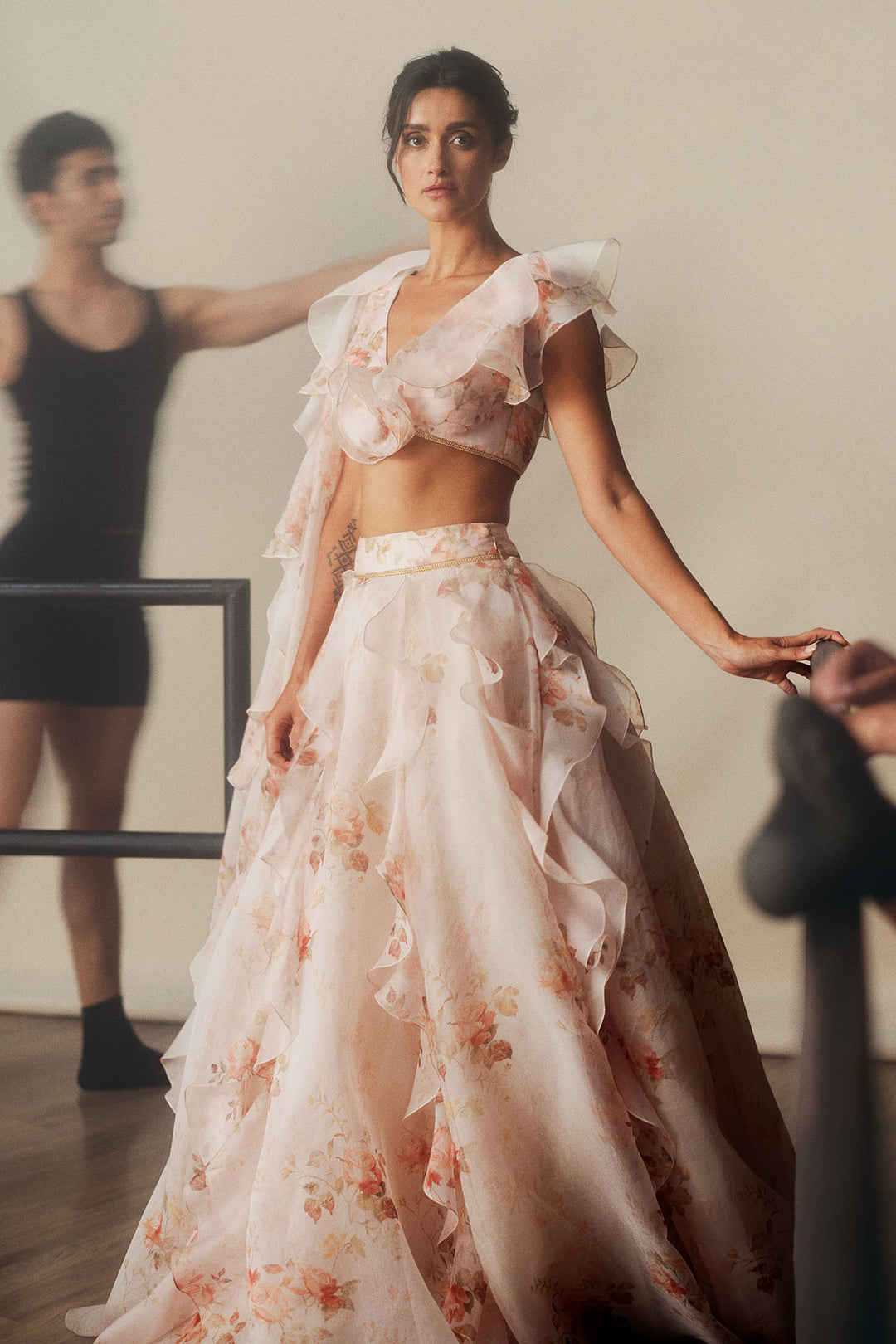 Pink Vintage Rose Lehenga