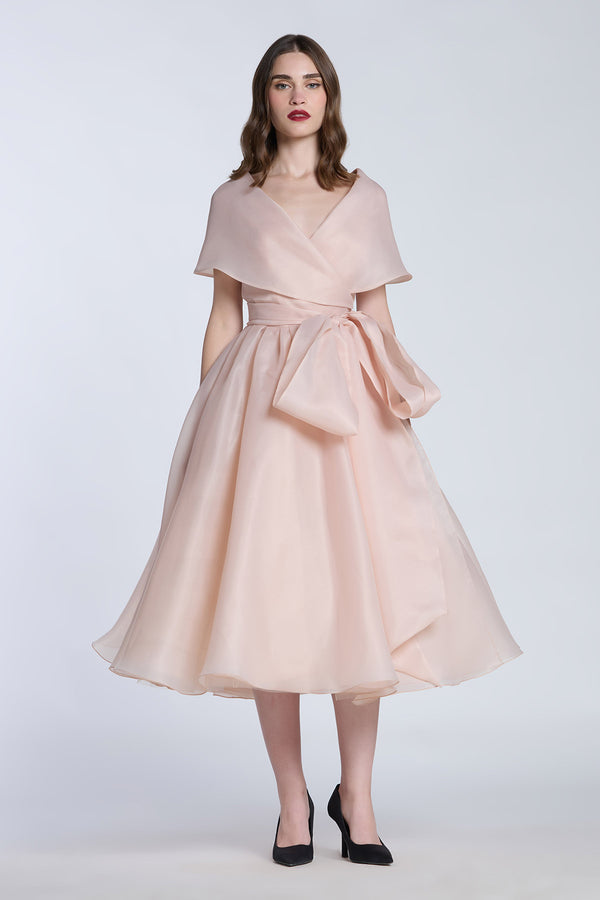 SHAWL COLLAR WRAP DRESS