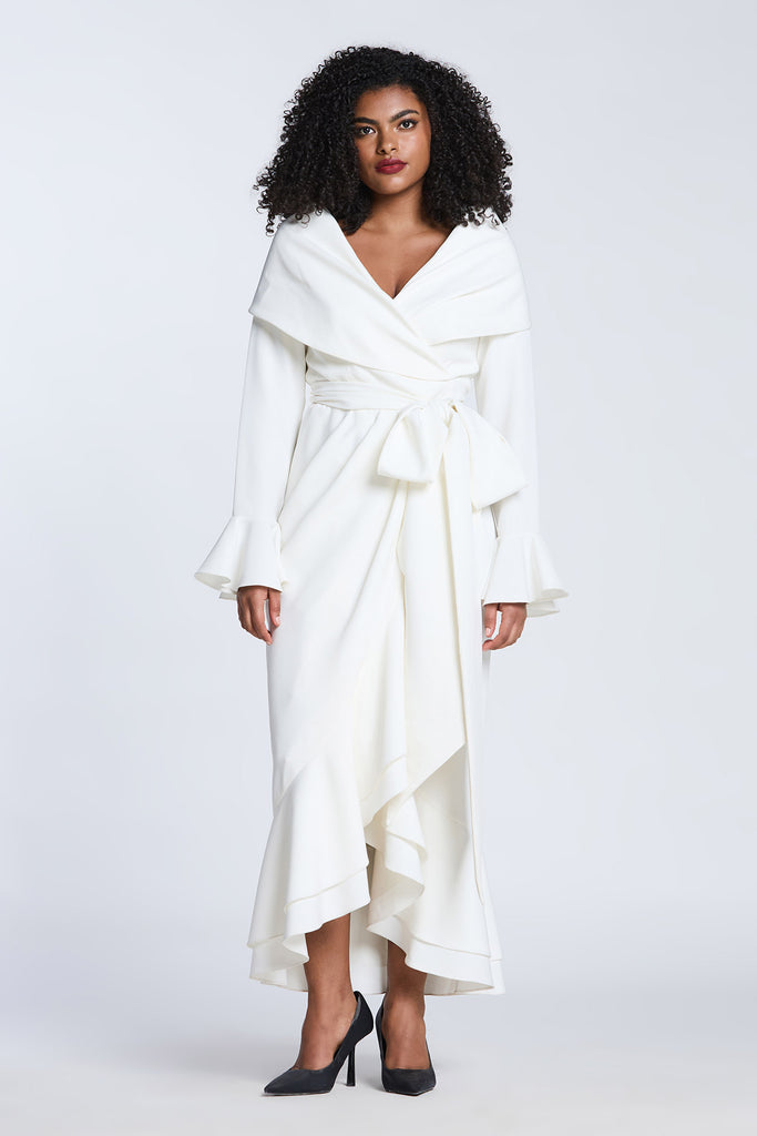 2021 IKKUNA Shawl-Collar Dress シャツコート｜その他 