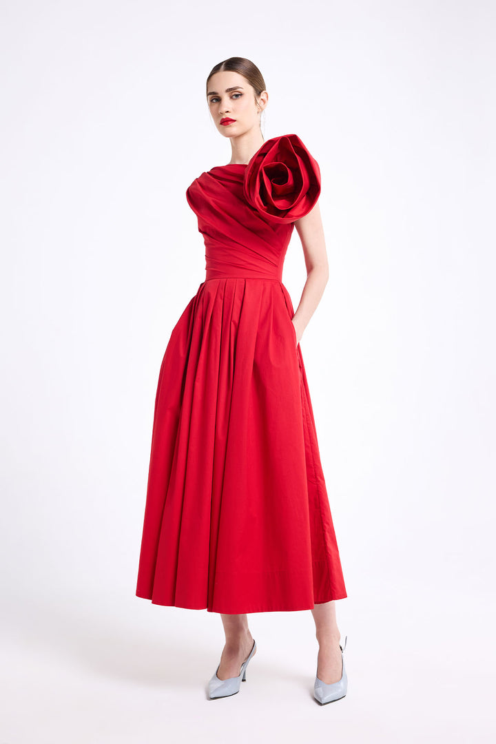 SCULPTED FLOWER MIDI