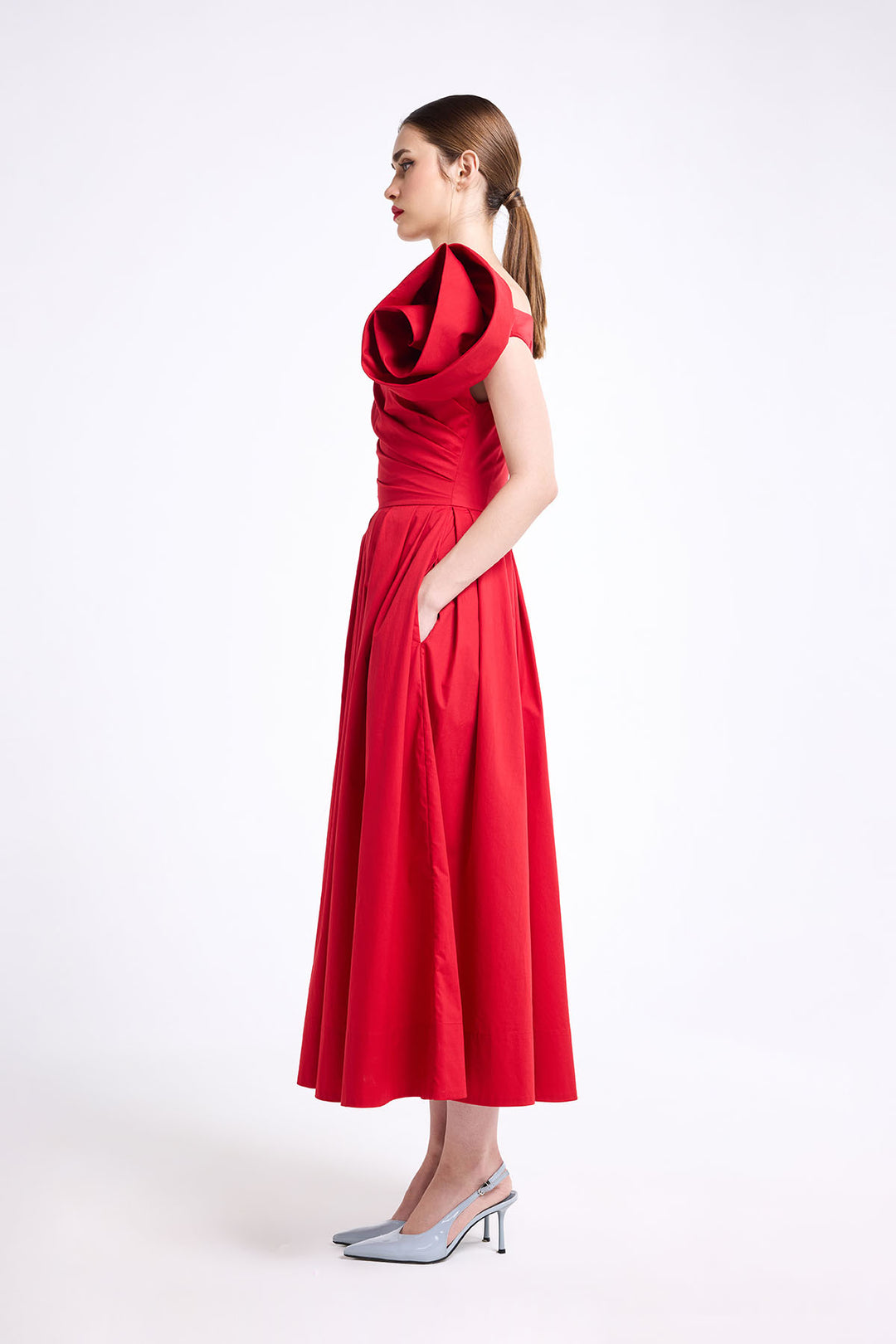 SCULPTED FLOWER MIDI