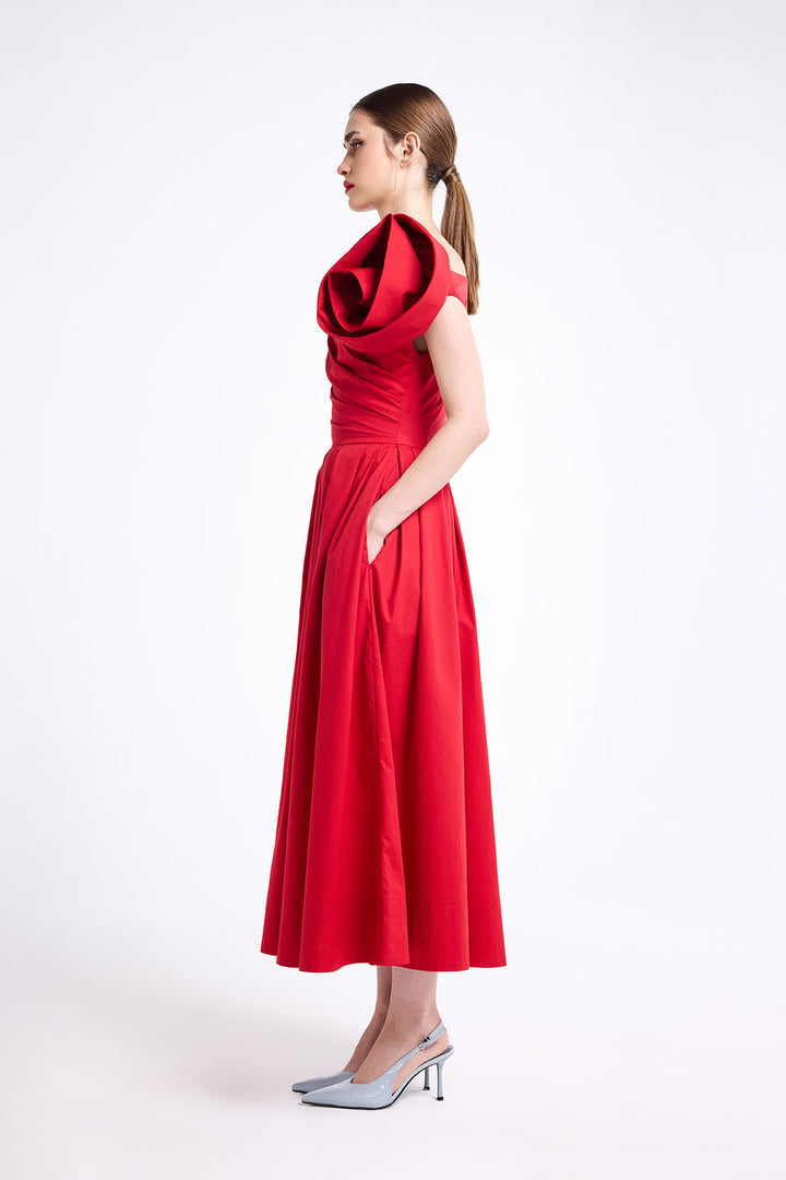 SCULPTED FLOWER MIDI