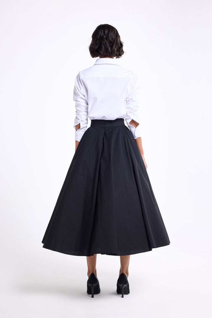 PANELLED MIDI SKIRT