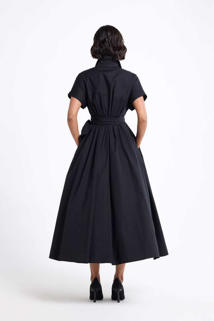 DRAPED WRAP AROUND SHIRT DRESS