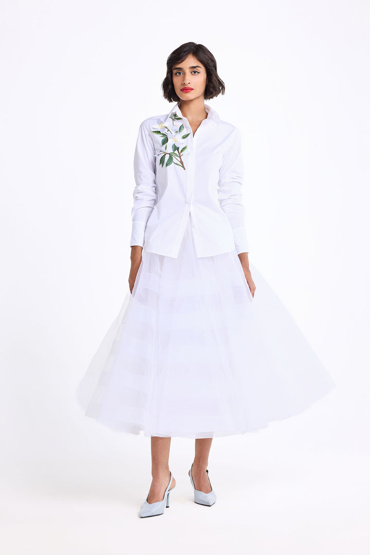 FITTED EMBROIDERED SHIRT