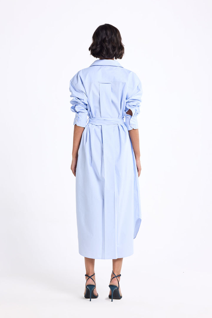 OVERSIZED TEA LENGTH SHIRT DRESS