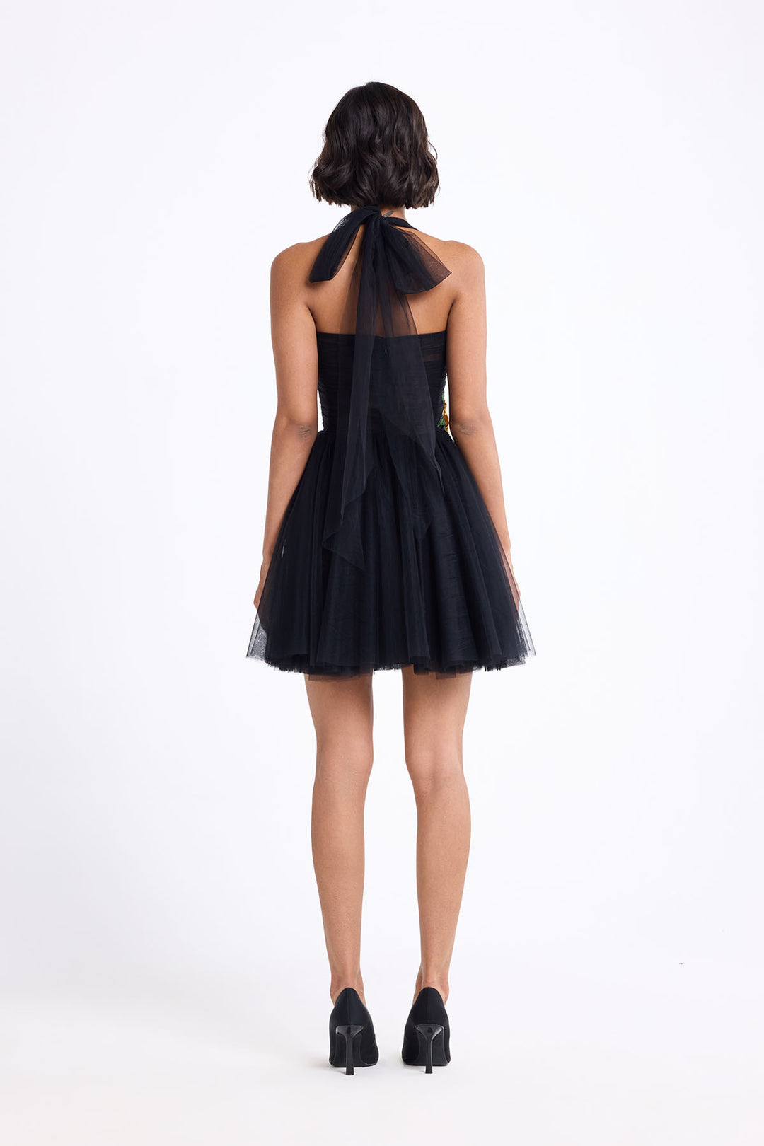 HALTER NECK CORSETTED MINI