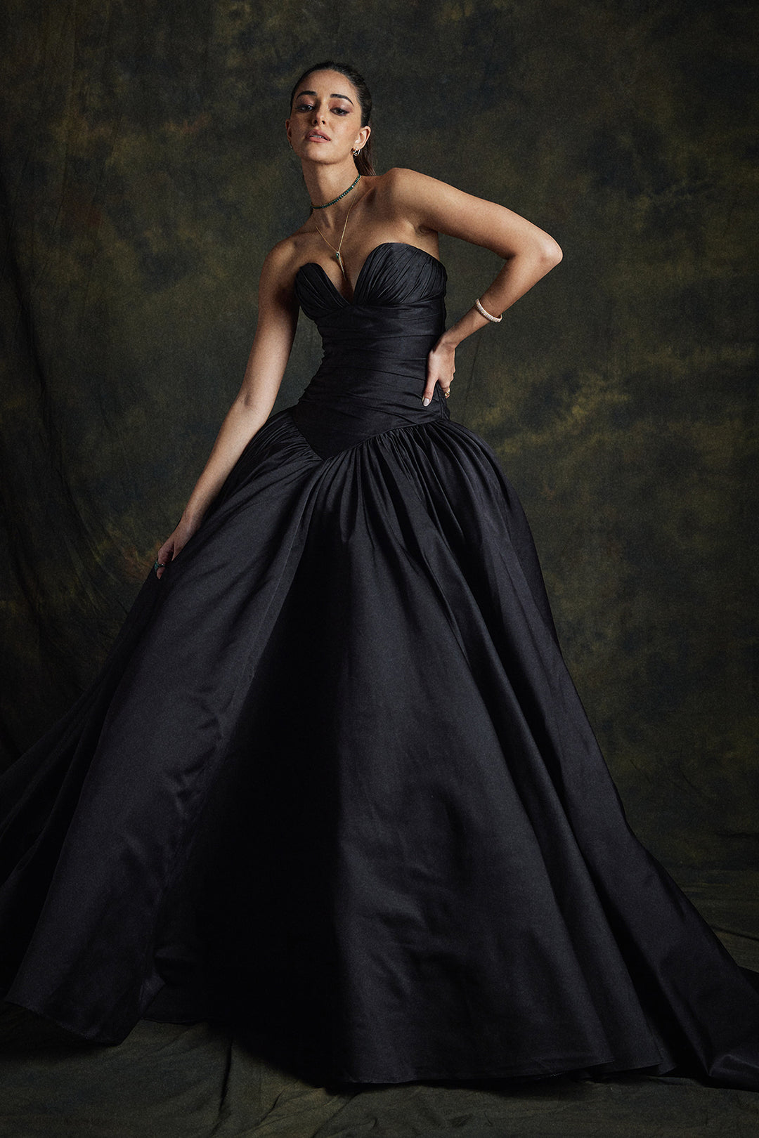 Ananya Pandey in Black Ballgown