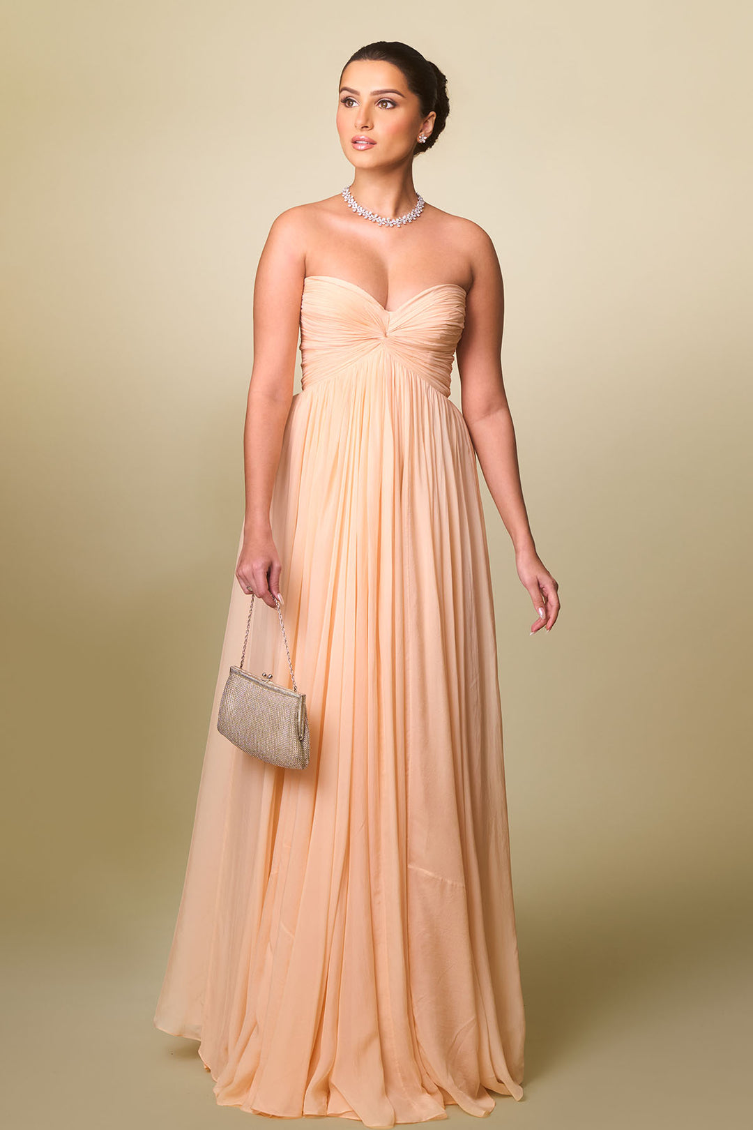 Twisted draped gown