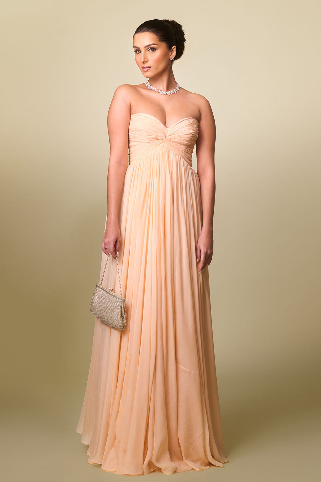 Twisted draped gown