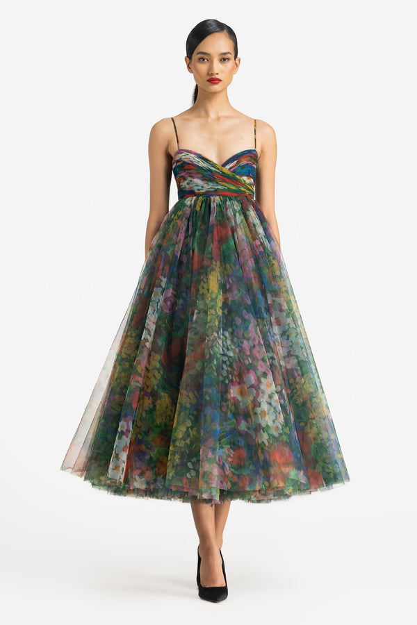 Sweetheart Neckline Midi Dress