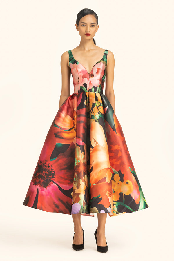 Plunge Neck Midi