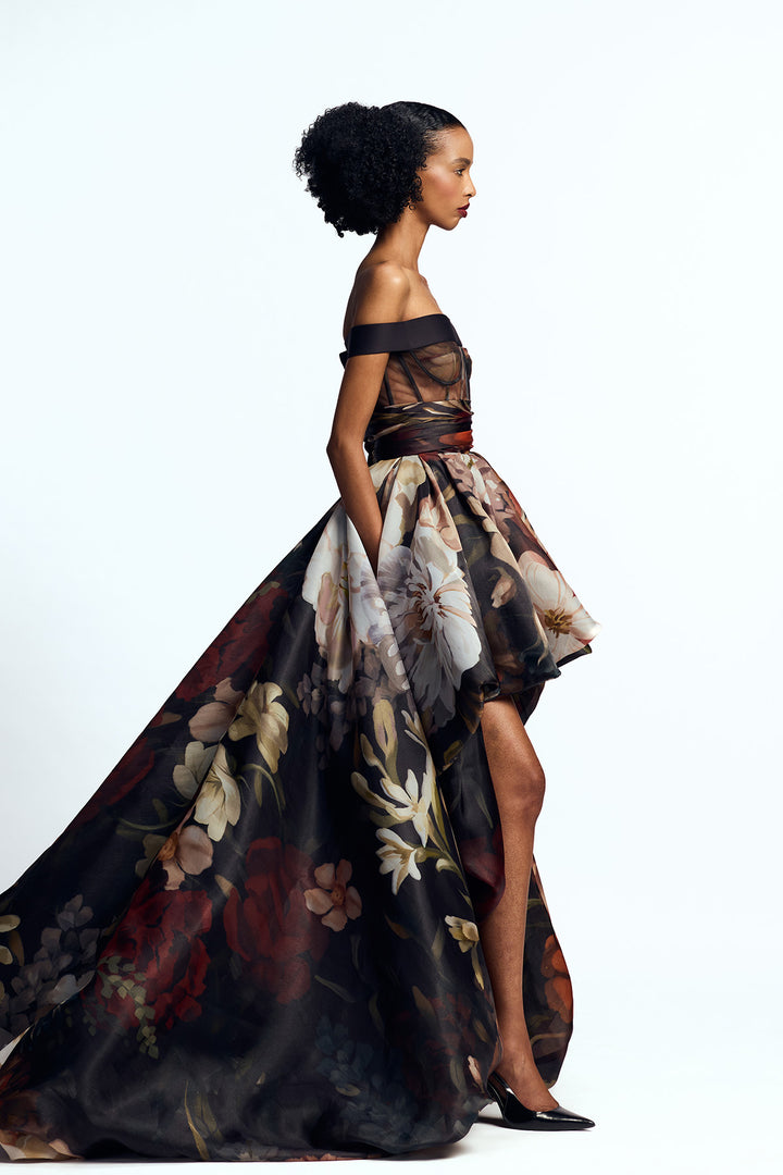 HIGH LOW BALLOON GOWN
