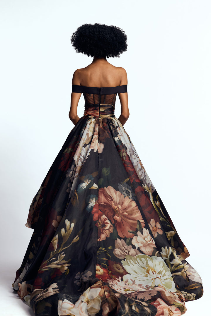 HIGH LOW BALLOON GOWN