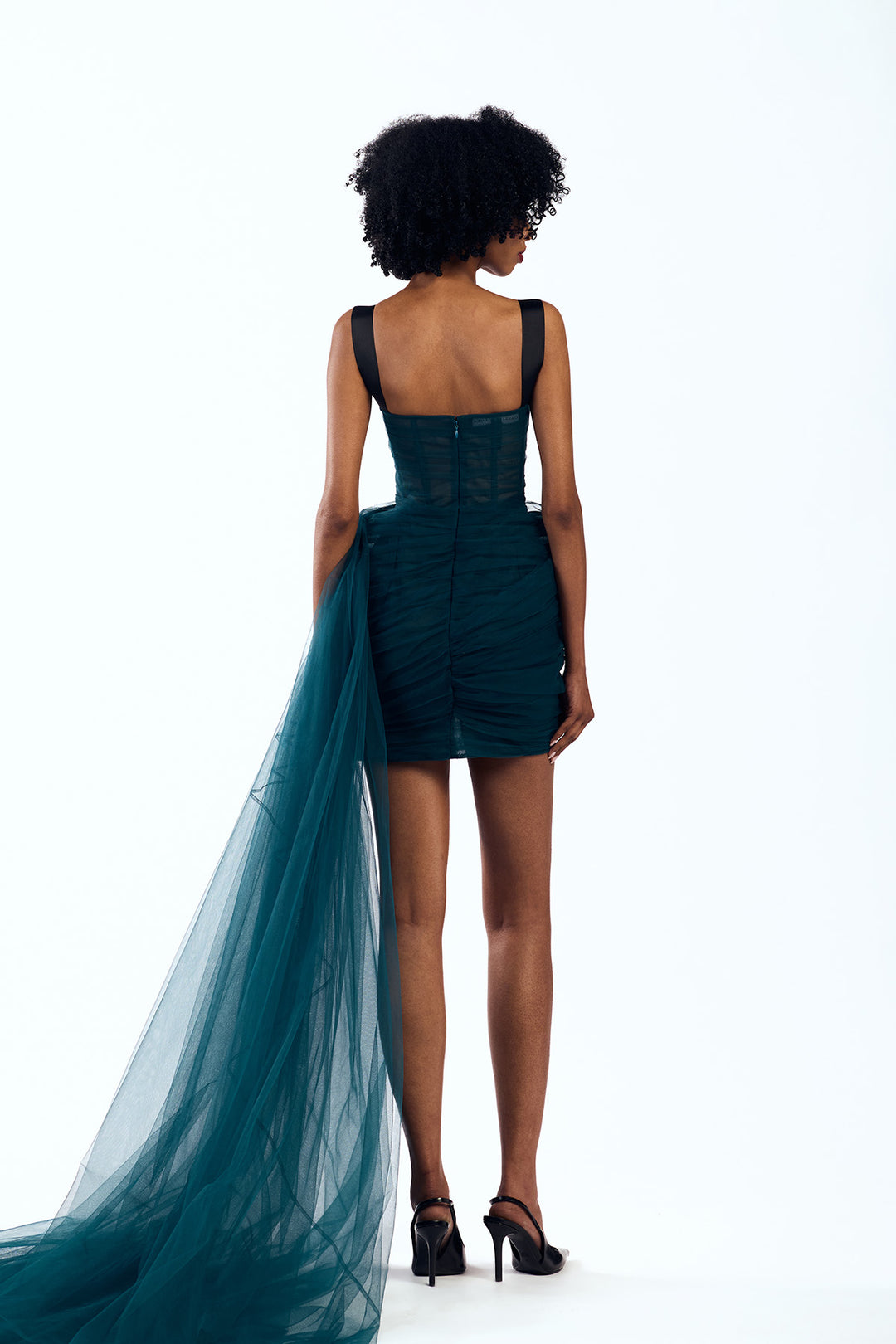 DRAPED CORSETTED MINI DRESS