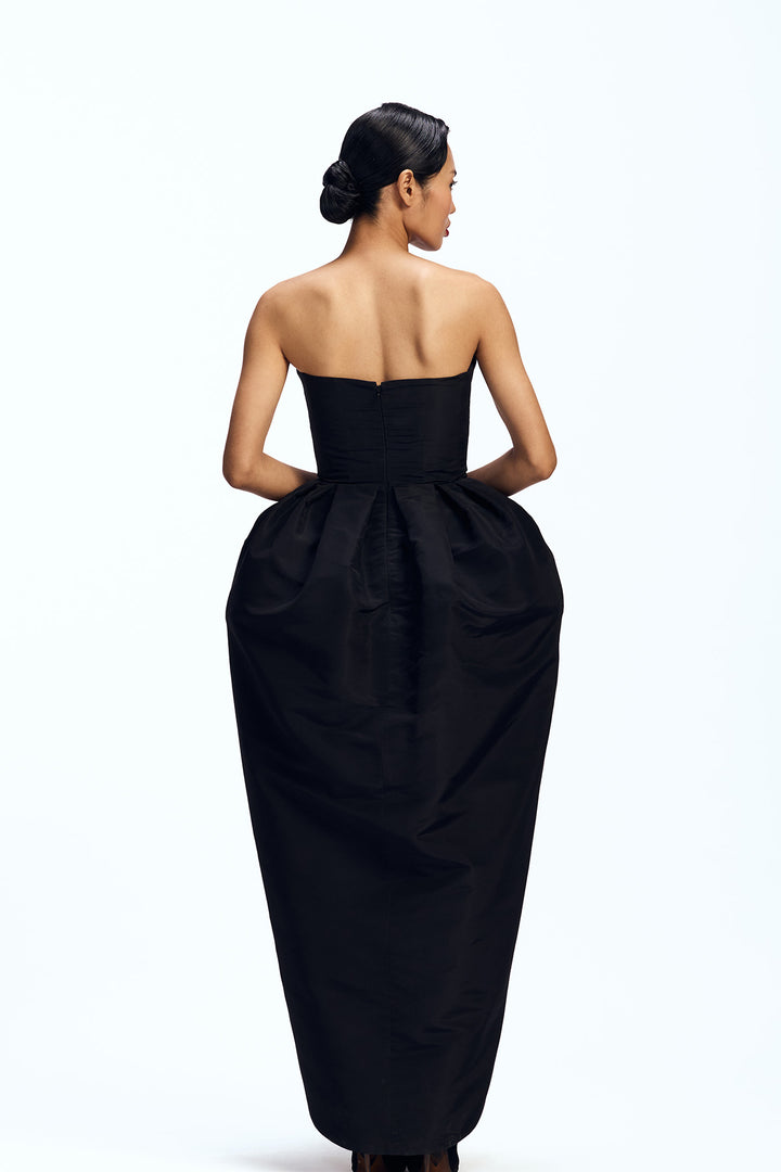 SCULPTED STRAPLESS DRESS