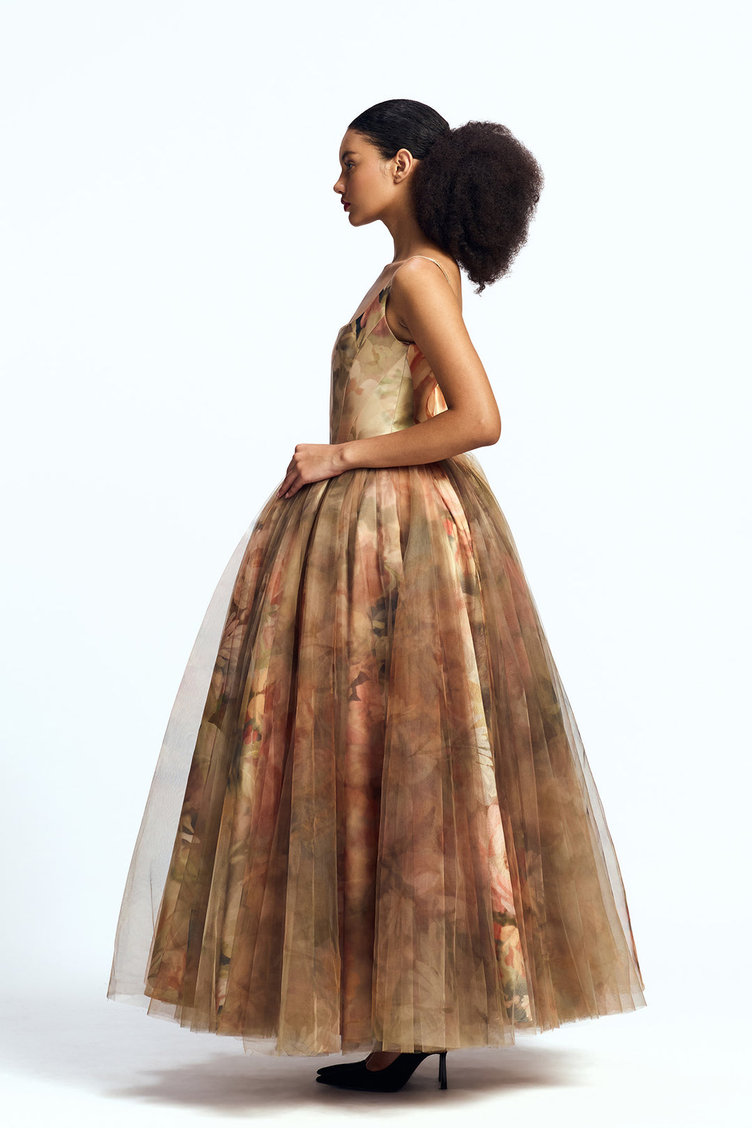 PANELLED CORSETED MIDI