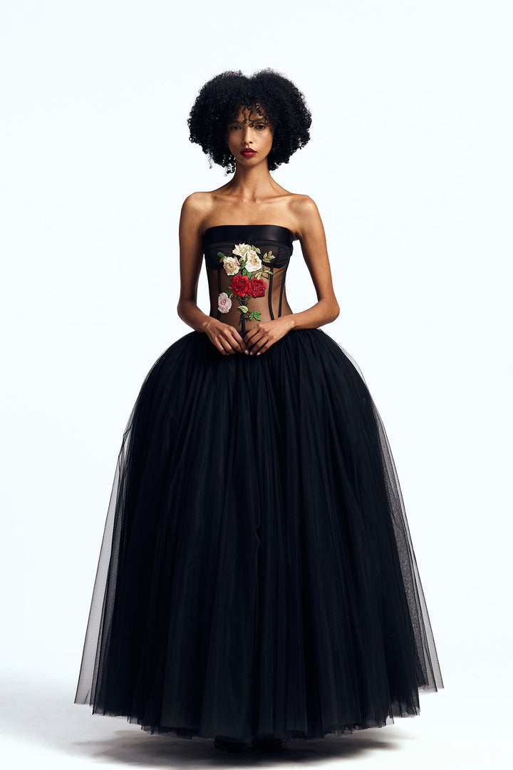 DROP WAISTED TEA LENGTH DRESS