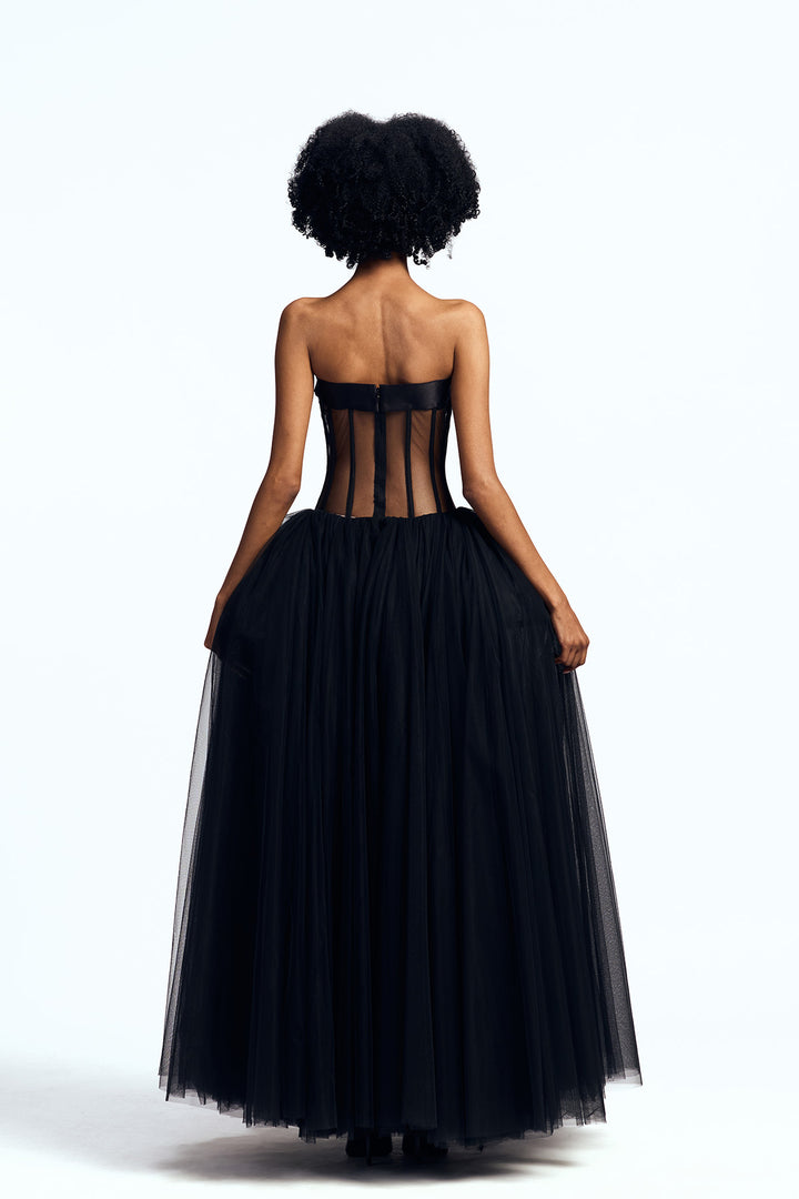DROP WAISTED TEA LENGTH DRESS
