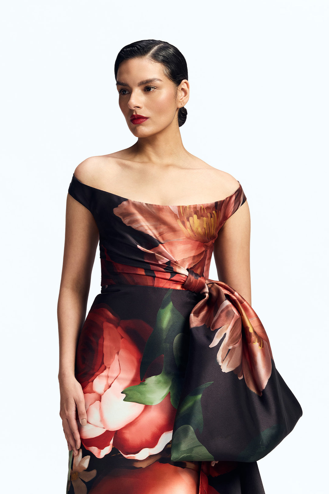 DRAPED COLUMN GOWN