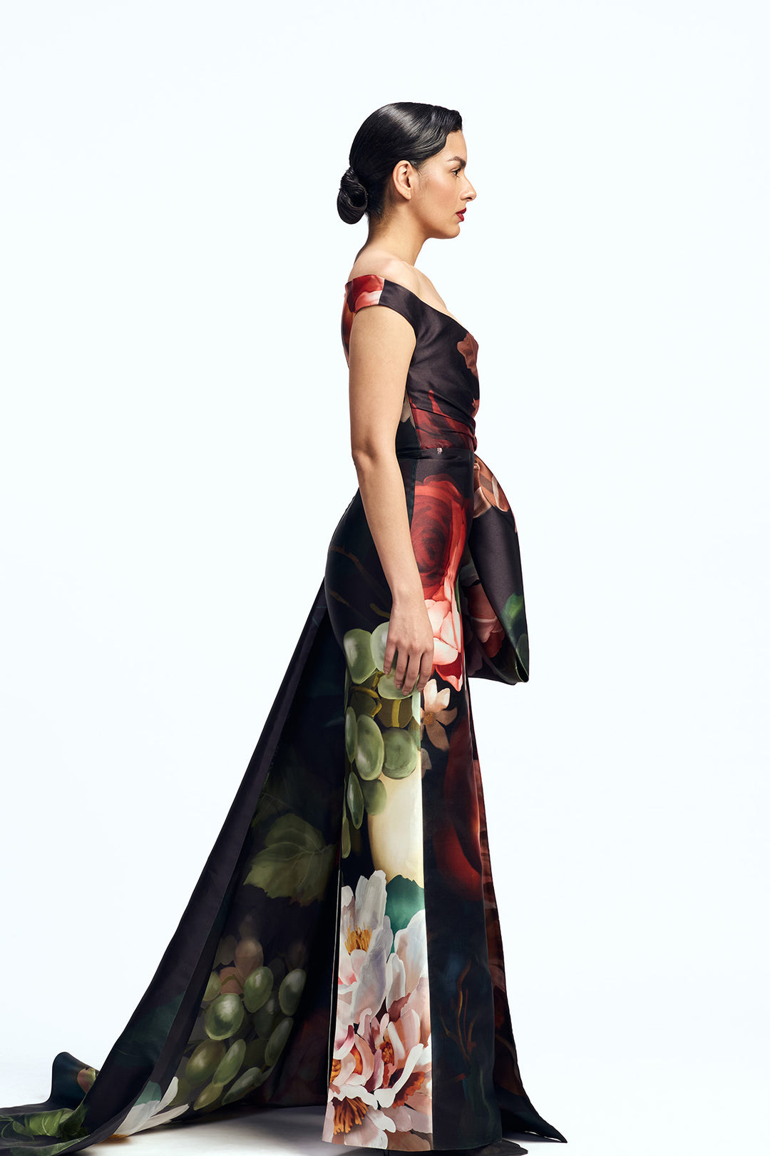 DRAPED COLUMN GOWN
