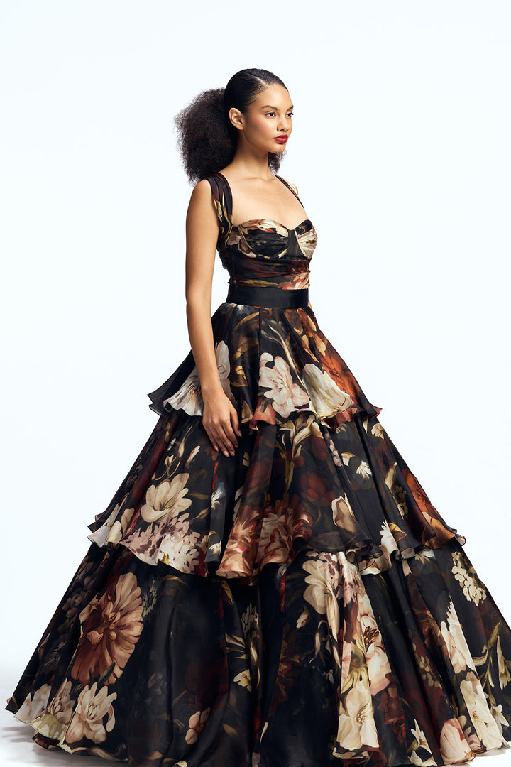 THREE -TIERED GOWN