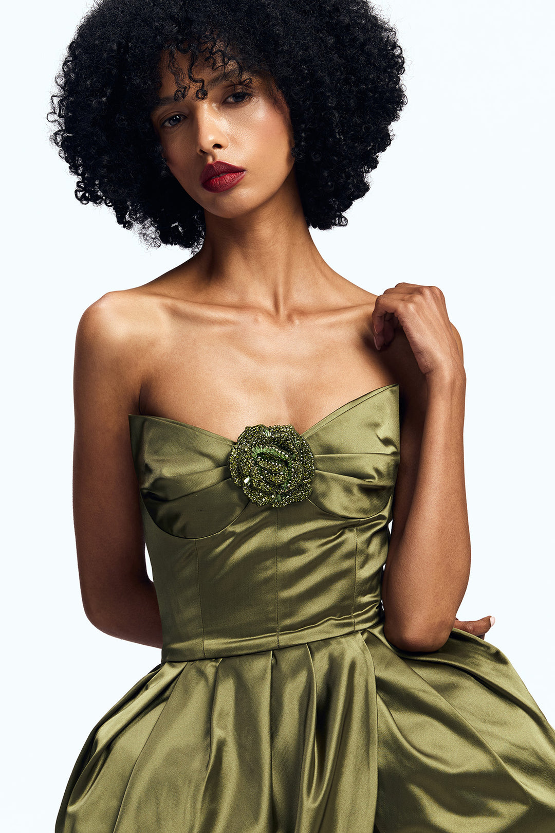 SCULPTED STRAPLESS MINI DRESS