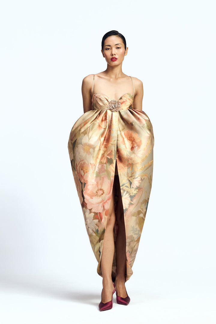 DRAPED EMPIRE CUT DRESS