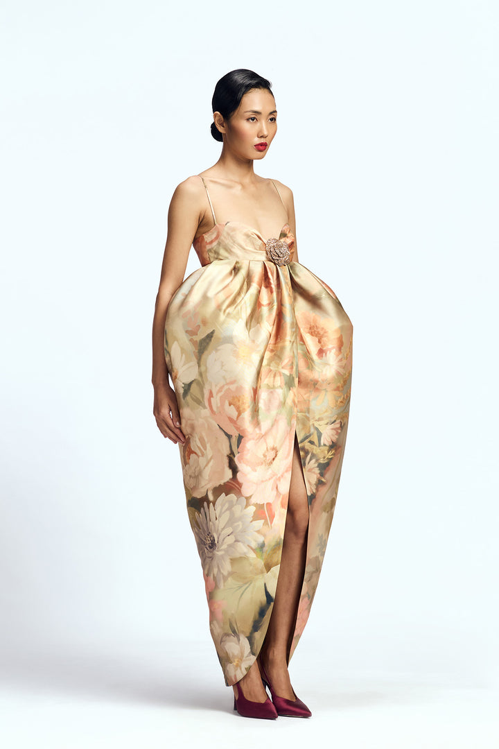DRAPED EMPIRE CUT DRESS