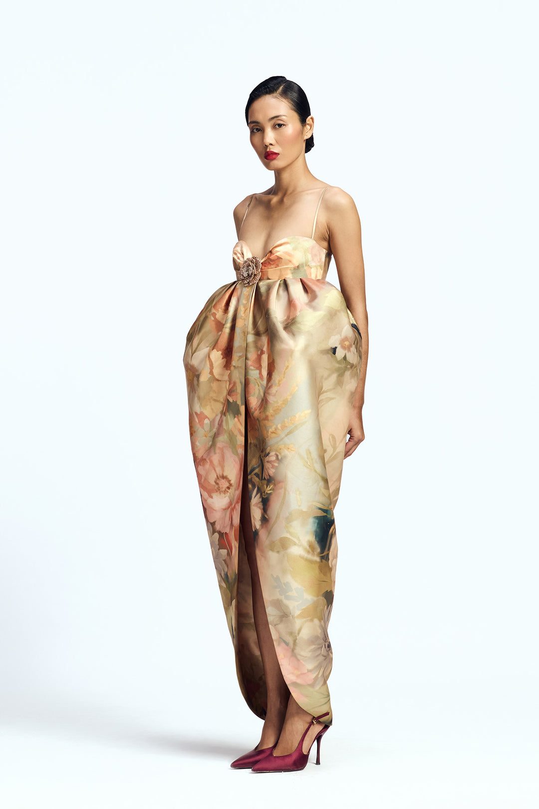 DRAPED EMPIRE CUT DRESS