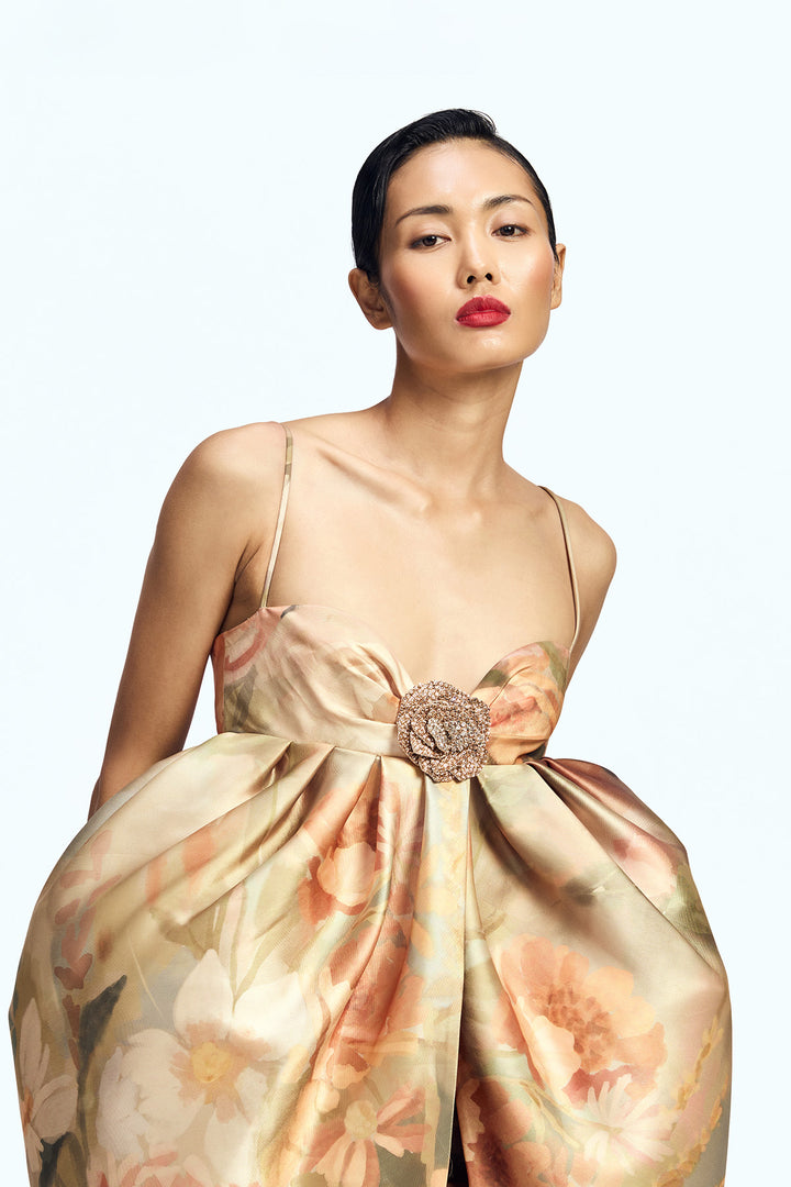 DRAPED EMPIRE CUT DRESS