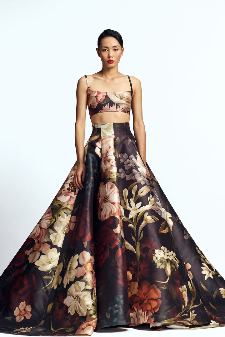 CROP TOP WITH VOLUMINOUS SKIRT