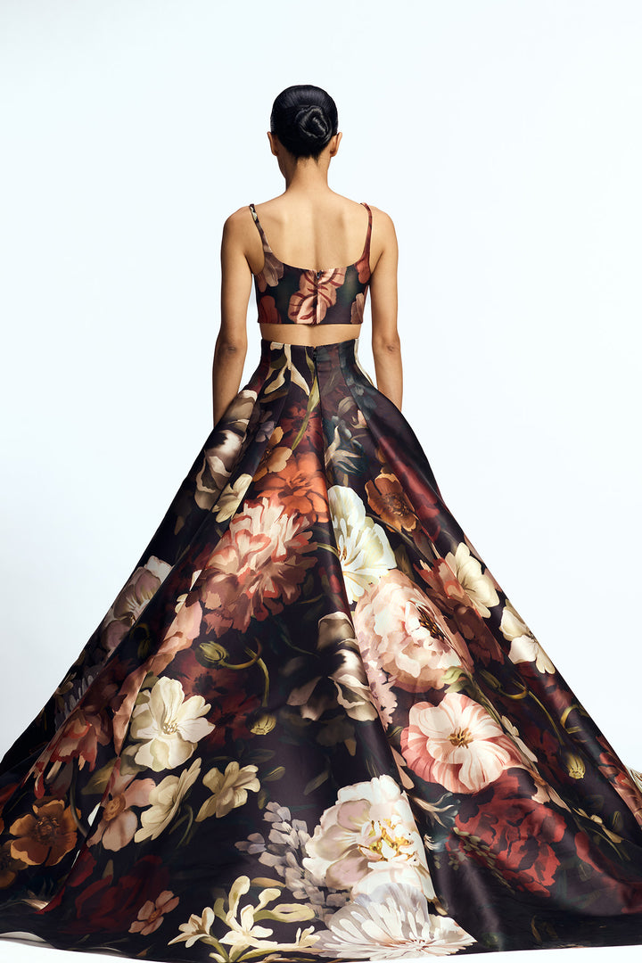 CROP TOP WITH VOLUMINOUS SKIRT